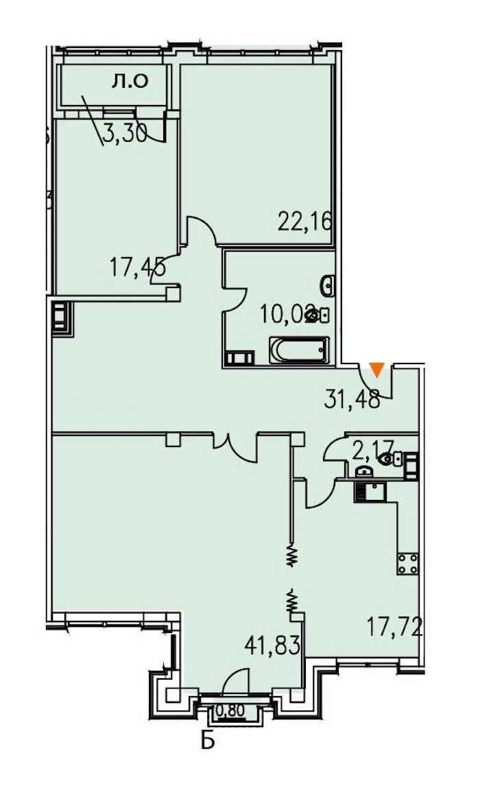 Трехкомнатная квартира в : площадь 145.01 м2 , этаж: 3 – купить в Санкт-Петербурге